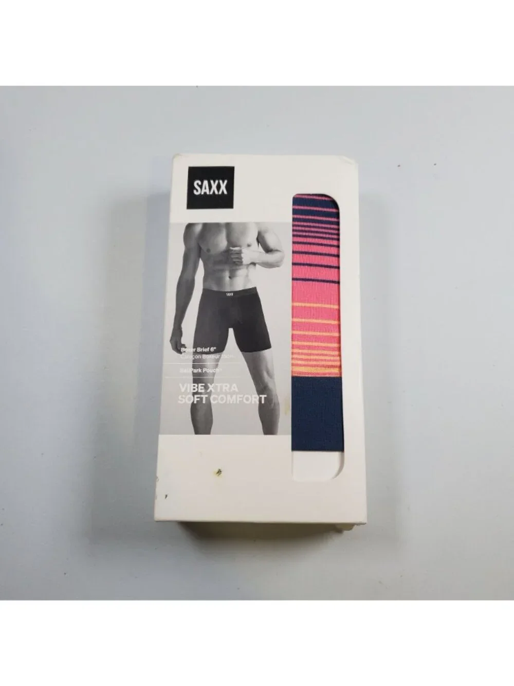SAXX Vibe Xtra Soft Comfort Boxer Briefs Men Size XL NWT Underwear Hazy Sunset